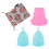 4Pcs/Set Menstrual Cup for Silicone L Blue 1