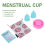 4Pcs/Set Menstrual Cup for Silicone S Blue 10