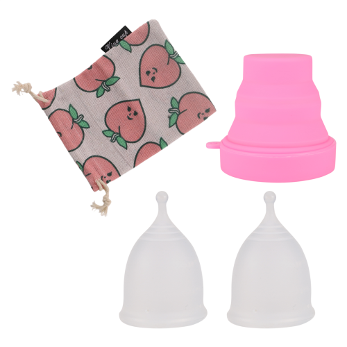 4Pcs/Set Menstrual Cup for Silicone L Transparent 1