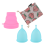 4Pcs/Set Menstrual Cup for Silicone L Blue 3