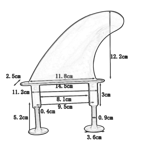 Soft Surf Fins Water with Screws for Surfboard Softboard 2