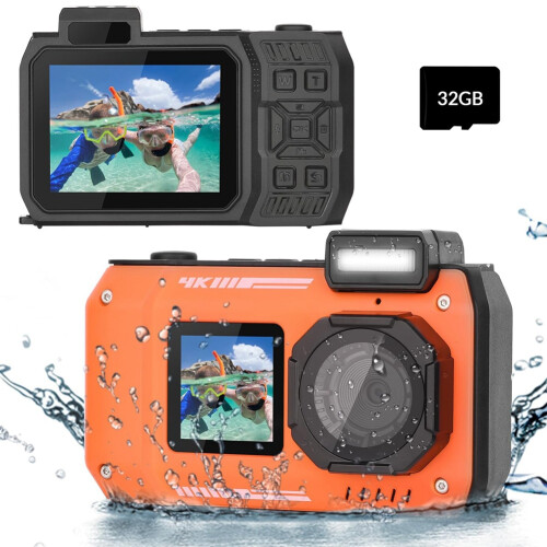 4K Underwater Camera with Dual Screens Selfie 48MP Autofocus 2