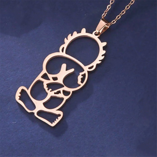 Rose Gold Palestine Boy'S Back Necklace Pendant 2