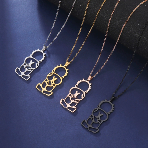 Gold Palestine Boy'S Back Necklace Pendant 2
