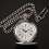 Pocket Watch, metal strap, Silver 6