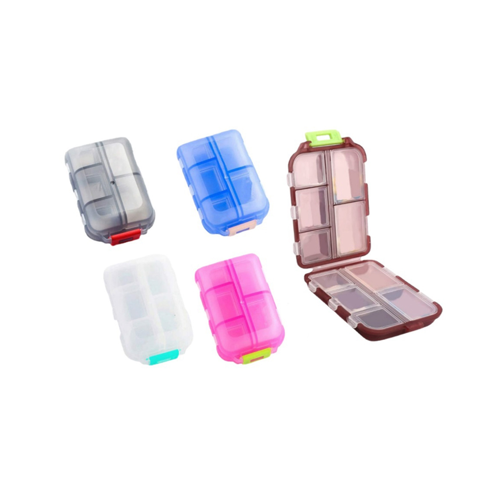 Exogio Travel Pill Box With Labels, Medicine Seven-Days 10 Compartments