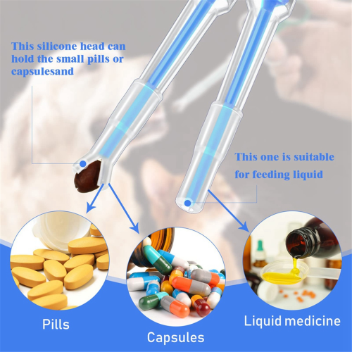 4-Pack Pet Pill Feeder with Soft Tip Feeding Tool Kit,(Blue) 2