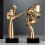 2 PCS Statue, Black Abstract Art Sculpture Modern Decoration 7