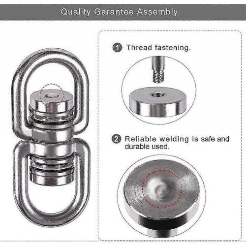 Stainless Steel Swivel Hook 360 Rotating Heavy Duty 1200LB Rustproof Hanging Attachment 2