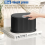 Mini Trash Can with Lid, 4L Small Kitchen Compost Bin Black 3