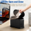 Mini Trash Can with Lid, 4L Small Kitchen Compost Bin Black 6
