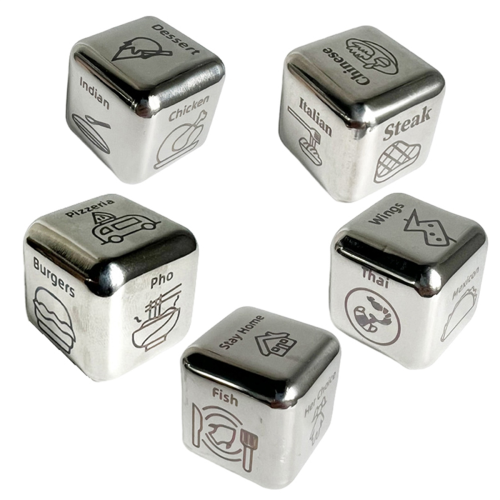 5Pcs Food Decision Dice, Anniversary Gift for /Her Date Night Idea