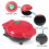 Electric Nonstick Waffle-Maker,Compact Design Sandwich,Red EU Plug 8