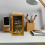 Miniature Bookshelf Pocket Anxiety Tiny Book Library with 80 Books 9