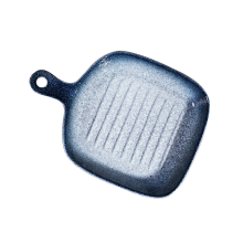 Ceramic Oven Griddle Dishes Baking Western Food Plate,Blue