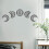 5Pcs Wooden Moon Wall Decor for Home Creatives Cycle 5