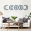 5Pcs Wooden Moon Wall Decor for Home Creatives Cycle 6