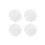 4PCS 8.6 Inch Doilies Crochet Round Lace (White) 1