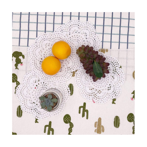 4PCS 8.6 Inch Doilies Crochet Round Lace (White) 2