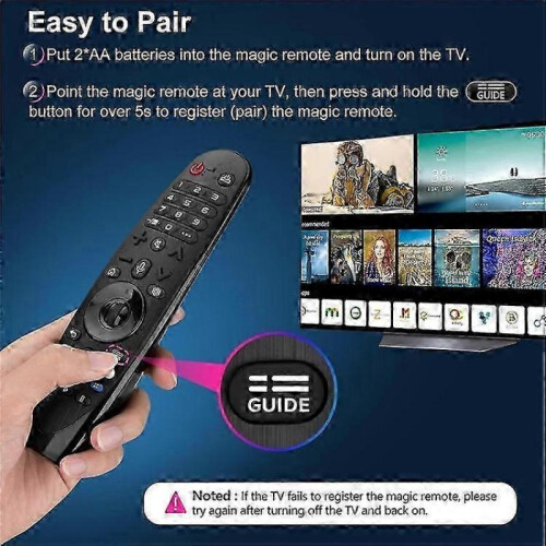 LG LCD TV Remote Control Replacement AKB75855501 - No Air Mouse or Voice 2