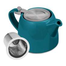 Ceramic Teapot with Tea Infuser Pot for Loose Leaf Tea,B