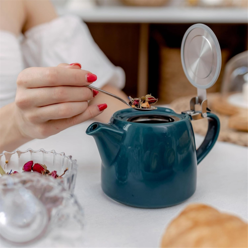 Ceramic Teapot with Tea Infuser Pot for Loose Leaf Tea,B 2