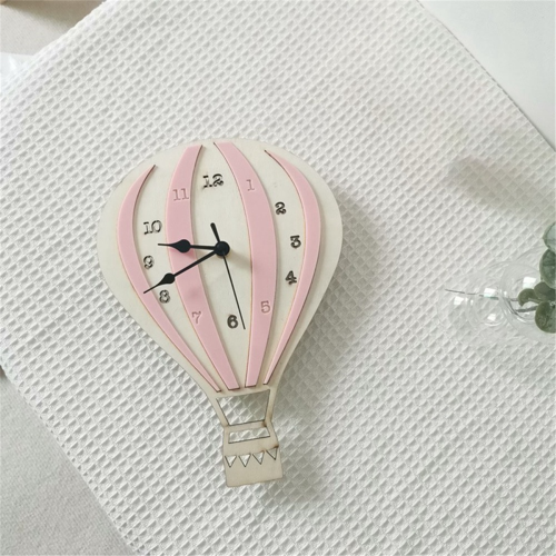 Hot Air Balloon Shaped Mute Wall Clock for Home Office, Grey 1