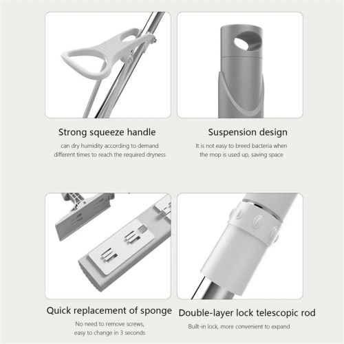 Portable Mini Mop Self-Squeeze Sponge Roller 1