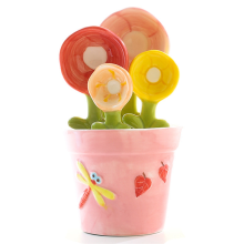 Ceramic measuring spoon baking food home kitchen Pink