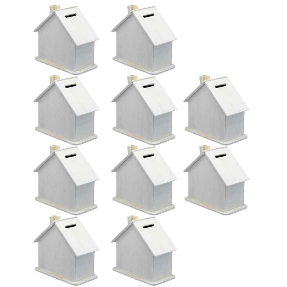 Exogio Diy Wooden Piggy Bank Children's House