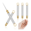 3 PCS Portable Titanium Toothpicks, Silver 3