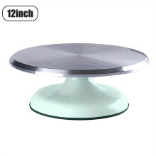 (blue30.48cm) Premium Aluminum Alloy Cake Turntable,10" & 12" Non-Slip Decorating Stands,Durable ABS Material, Cake Decorating Supplies