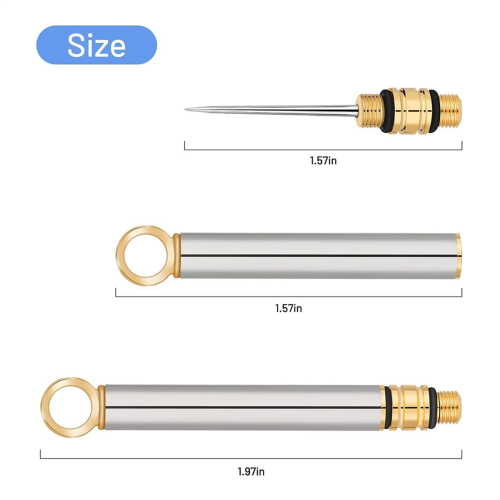 3 PCS Portable Titanium Toothpicks, Black 2