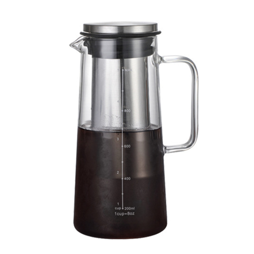 Cold Brew Coffee Maker Glass & Stainless Steel Iced Pitcher 1