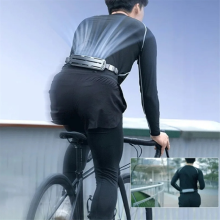 Portable wearable waist fan, new ice belt outdoor sports cooling