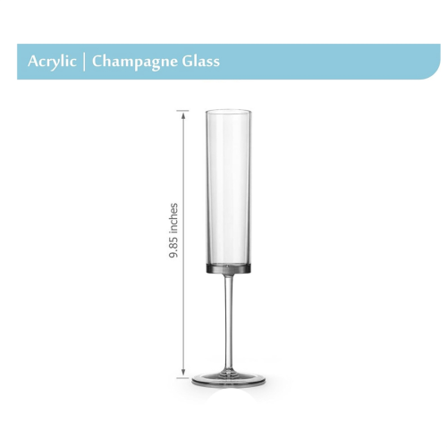 6 OZ Square Champagne Glasses Stemmed Coupes Transparent 2