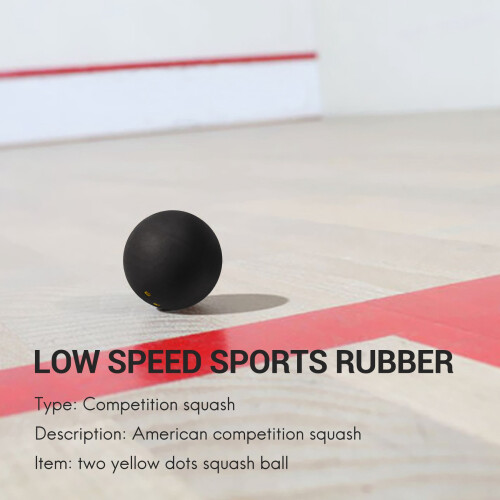 Squash Ball Two-Yellow Dots Low Speed Sports (2 Pcs ) 2