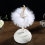 Skirt Rotating Music Box Figurine, Manual Control, White 4