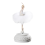 Skirt Rotating Music Box Figurine, Manual Control, White 2