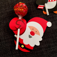 25PCS Christmas Lollipop Paper Card Candy Gifts Package Decoration, B