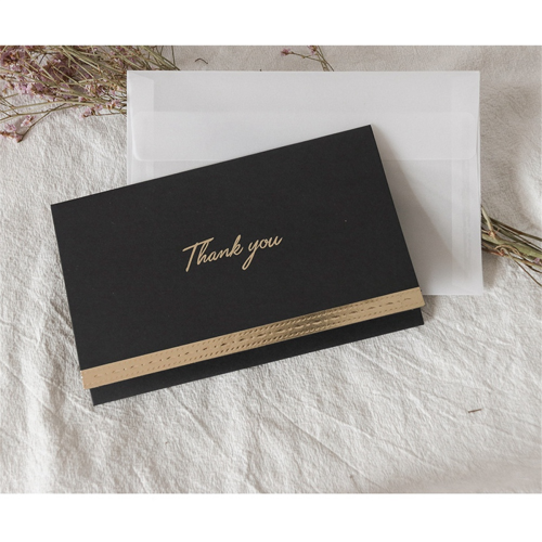 10PC Wedding Greeting Card with Envelopes,Best Wishes Notes Black 2