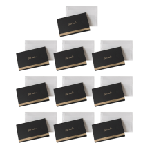 10PC Wedding Greeting Card with Envelopes,Best Wishes Notes Black