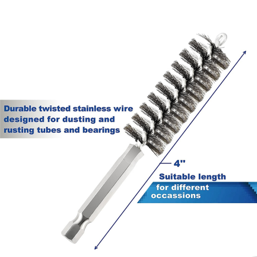 12Pc Wire Bore Brush Cleaning Set Stainless Steel 2