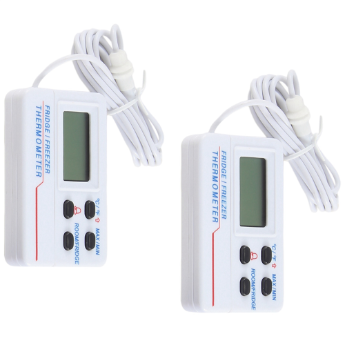 Freezer Thermometer Double Temperature Alarm Indoor Digital Display 2