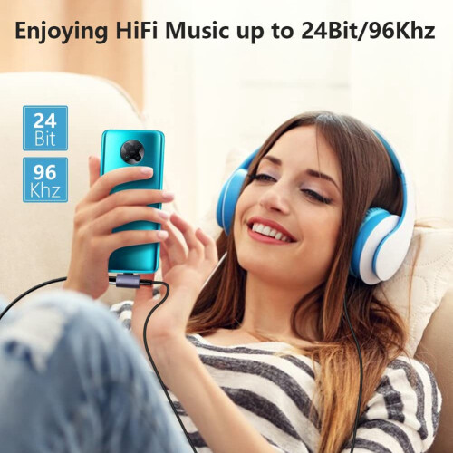 Headphone Converter Adapter,USB C To 3.5Mm Audio and Charging Adapter 2