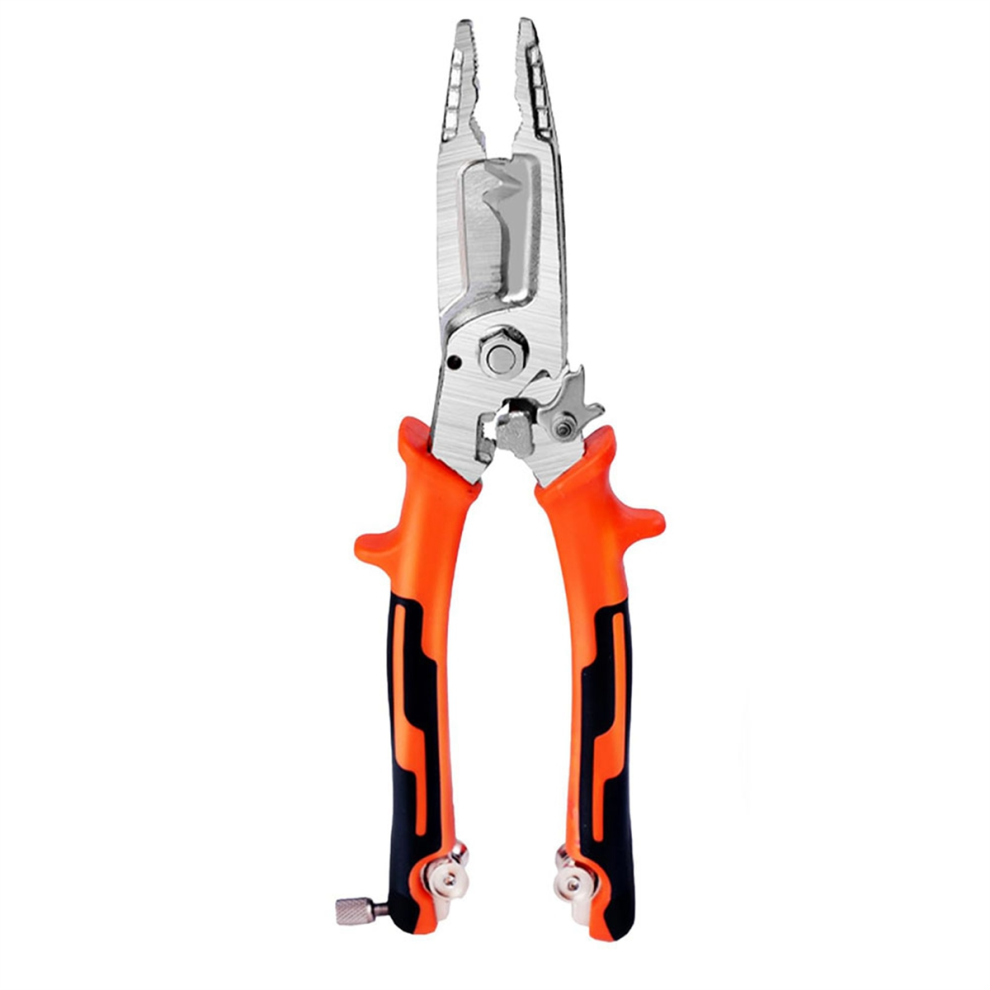 Wire Stripper Pliers Tool With Cutter, 8In For Electrician & Lineman 4853981288662