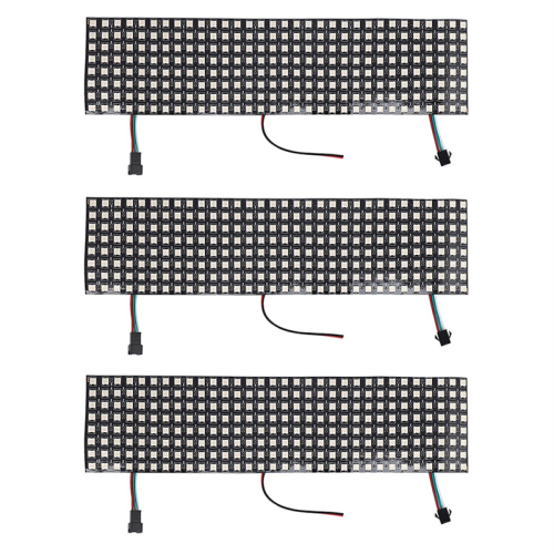 3X LED Panel, WS2812B RGB 832 Pixels Digital Flexible Dot Individually Addressable LED Display Screen