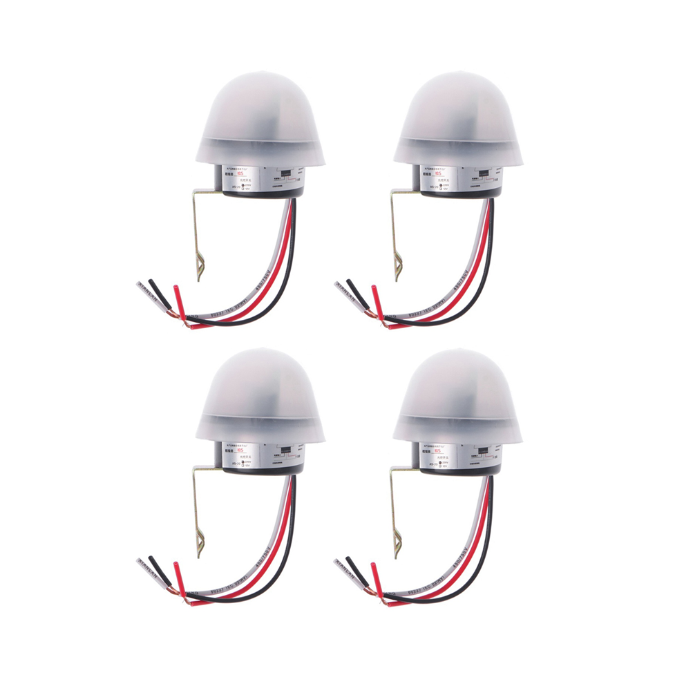 4X Automatic Auto On Off Photocell Street Light Lamp Switch C Ac 220V 50-60Hz 10A Photo Control Sensor Switch 4853981291839