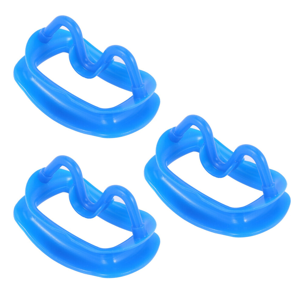 Exogio Blue 3X Dental Retractor Soft Silicon Intraoral Lip Cheek Retractor Mouth Opener Cheek Expand Dental Orthodontic