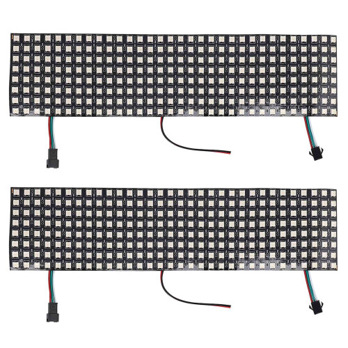 2X LED Panel, WS2812B RGB 832 Pixels Digital Flexible Dot Individually Addressable LED Display Screen